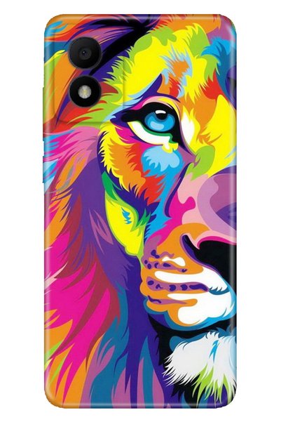 TCL 303 Case Silicone Patterned Illustrated Uv Cover Lion Art