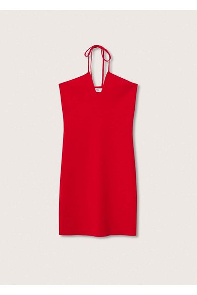 MANGO Woman Side Slit Knitwear Dress
