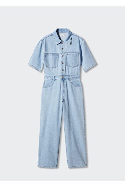 MANGO Woman Uzun Denim Tulum