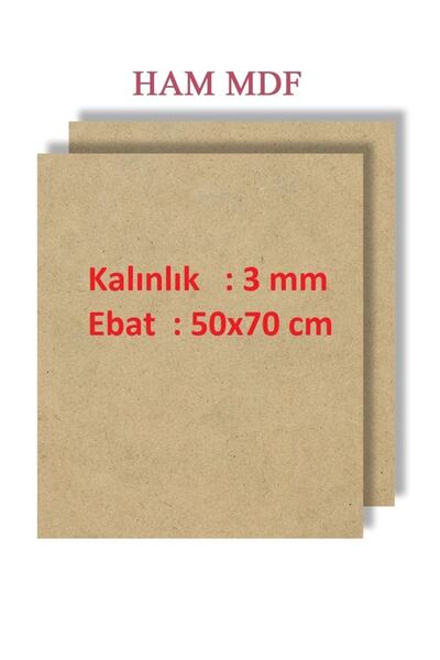 mobilreyon - 2 Adet Duralit Ham Mdf 3 Mm Kalınlık , 50x70 Cm ( Resim Kağıdı Ö...