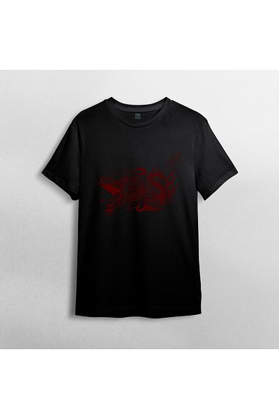 Pixxa Dragon - Dragon 100% Cotton Crew Neck T-shirt Μοντέλο - 4