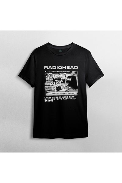Pixxa Μοντέλο μπλουζάκι Radiohead 100% Cotton Crew Neck - 2