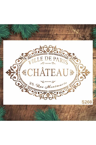 STENCİLTASARIM Stencil Tasarım S260 Chateau - Dekoratif Duvar, Eşya, Fayans,k...