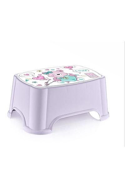 HOBBY LİFE Gree Home Deco Illustrated Baby Stool