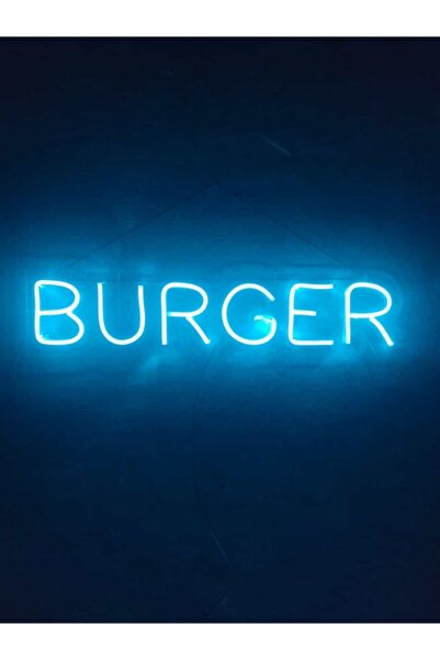 dekoraven Burger Neon Led Duvar Dekoru Neon Led Tabela