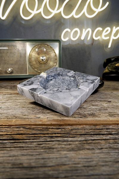 Voodo Concept Breccia Gray Marble Ash Tray 12X12X2 cm