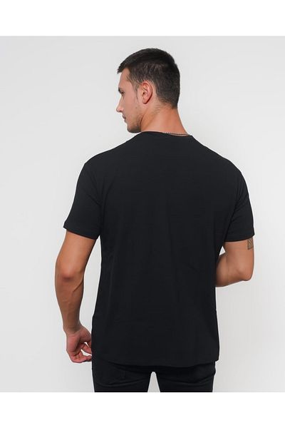 ogonline Crew Neck Comfortable Fit Oversize Μαύρο ανδρικό μπλουζάκι Premium 100% βαμβάκι