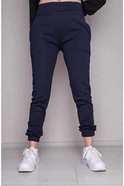 Modoo Tekstil Γυναικεία φούτερ Navy Blue με ελαστικά πόδια