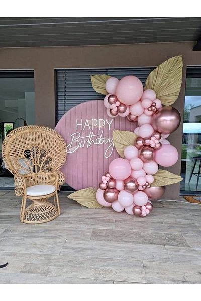 Kalisan Pink Macaron - Σετ αλυσίδας με μπαλόνι