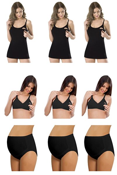 giyimsepeti Σετ εσώρουχα θηλασμού 3 τεμαχίων - Σουτιέν θηλασμού - Σετ εσώρουχ...