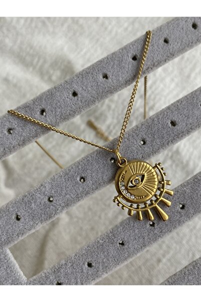 ATELİERGONCA Çelik Özel Seri Zirkon Evil Eye Kolye