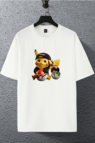 macklin للجنسين النساء الرجال البوكيمون بيكاتشو شخصية أنيمي مطبوعة تي شيرت كب...