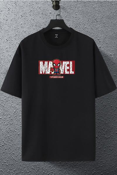 macklin Tricou oversize unisex, femei, bărbați, cu imprimeu cu personaje Marv...