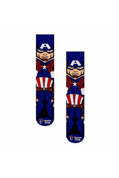 Vitamin Çorap Κάλτσες Captain America Blue Color