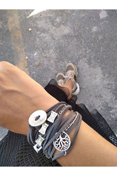 ZeynDesign Women's Smoked Suede Wrap Wrap Bracelet