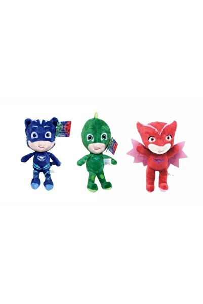Genel Markalar Pj Masks Pijamaskeliler Sevimli Peluş Oyuncak 3 Lü Set 15 cm G...