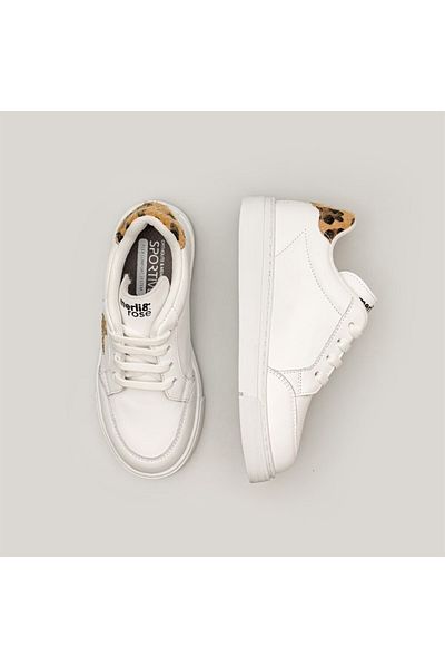 Merli&Rose Tenis din piele Star Leopard auriu alb
