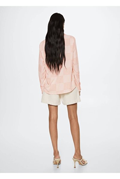 MANGO Woman Dökümlü Düğmeli Gömlek