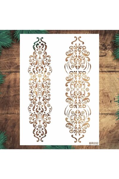 STENCİLTASARIM Stencil Tasarım Br052 Bordür Desenler- Dekoratif Duvar, Eşya, ...