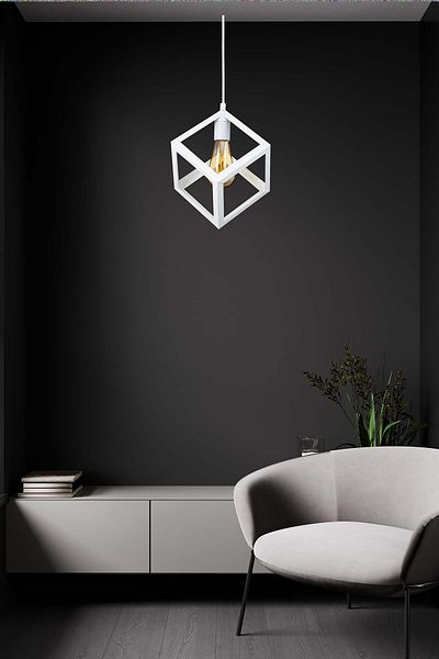Violenza Home Geometric Pendant Rustic Retro Metal Cube Chandelier - Veto Model