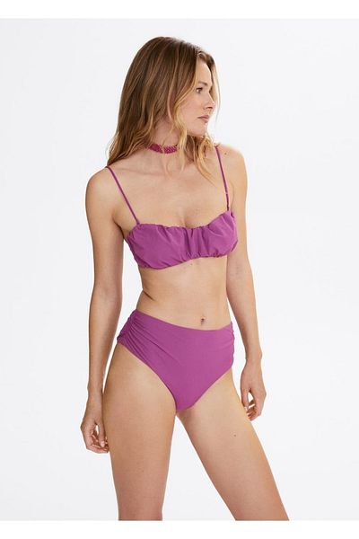 MANGO Woman Drapiertes Bikinioberteil