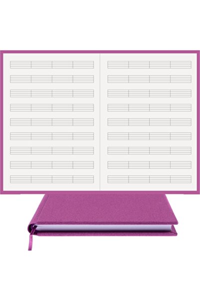 BİDEFTER كتاب موسيقى (خطوط مقطوعة بدون مفتاح) 100% صناعة يدوية، خياطة يدوية -...