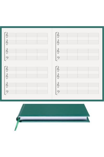 BİDEFTER دفتر ملاحظات (STAFF - SATB) 100% صناعة يدوية، خياطة يدوية (خيوط) غلا...