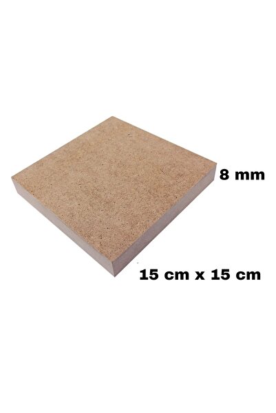 Zen Mozaik Ham Mdf Levha 15x15 Cm Kare 8mm Kalınlık - Boyanabilir Ahşap Pano