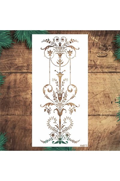 STENCİLTASARIM Stencil Design Hd277 Wall Patterns - Decorative Wall, Item, Tiles, Fabric Painting Templates 40x80cm