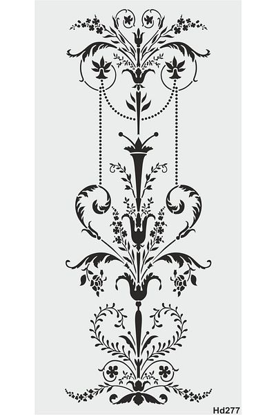 STENCİLTASARIM Stencil Design Hd277 Wall Patterns - Decorative Wall, Item, Tiles, Fabric Painting Templates 40x80cm