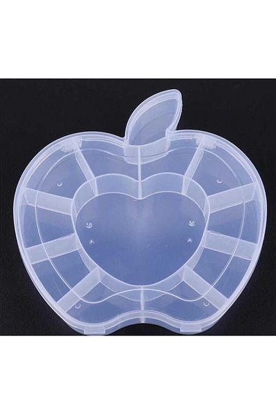 yiğit aksesuar 12 Compartment Apple Patterned Jewelry Box with Lid