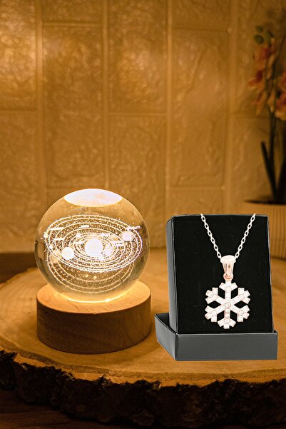 Zemtigo Led Işıklı Ahşap Standlı Güneş Sistemi Satürn Dünya Cam Küre Lamba Ve...