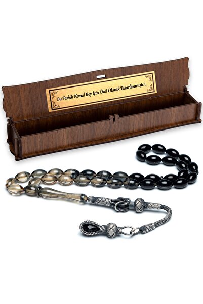 OTTOTESBİH Men's Gift Prayer Beads, Father's Day Gift, Fire Amber Prayer Beads