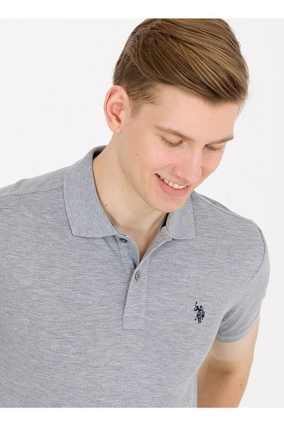 U.S. Polo Assn. Γκρι Melange Ανδρικό μπλουζάκι πόλο Gtp04ıy023