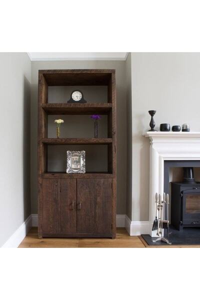 BUDAK AHŞAP MOBİLYA Masif Ahşap Çok Amaçlı Raflı Dolap