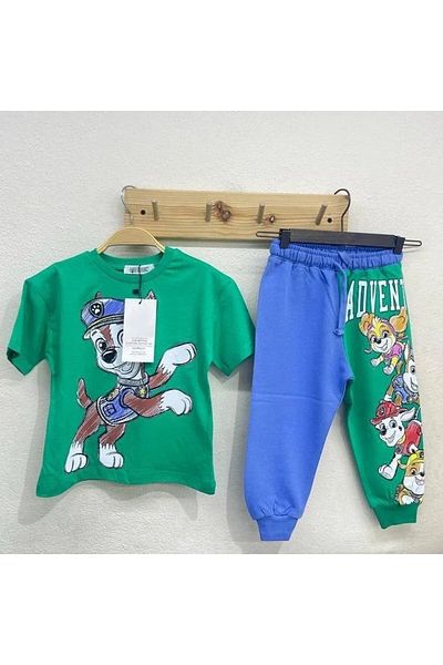 Keywest Set pentru copii unisex de vară cu imprimeu Adventure Dog colorat