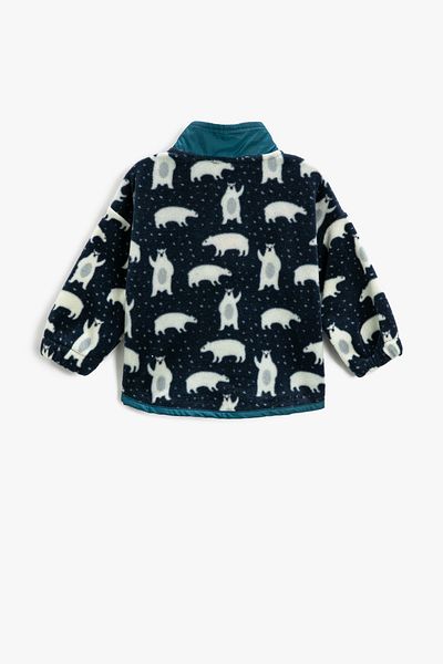 Koton Baby Boy Navy Blue Patterned Sweatshirt 3WMB10316TK