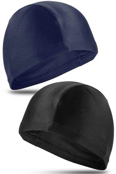 Soft Kare Шапка за плуване от 2 части Гъвкава материя от ликра Шапка за басейн Морска плувна шапка от плат