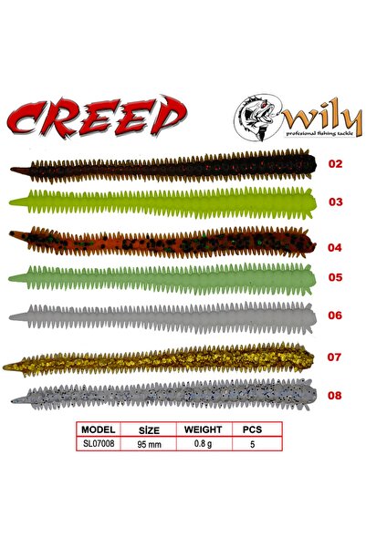 Wily Creep Silikon Yem 9.5 Cm 0.8 Gr / Boru Kurdu