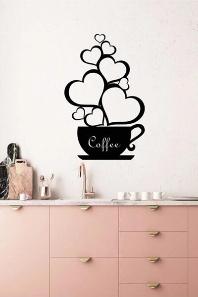 Genel Markalar Dekoratif Ahşap Duvar Dekoru Coffee 30x15cm