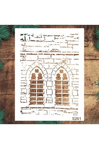 STENCİLTASARIM Stencil Tasarım S261 Tarihi Duvar - Dekoratif Duvar, Eşya, Fay...