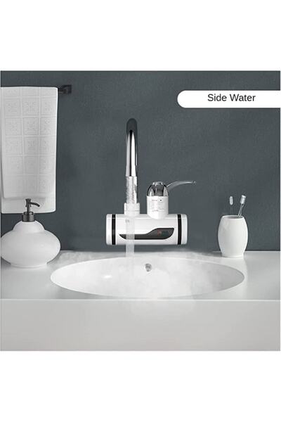 Wevolt Elektrikli Ani Su Isıtıcı Musluk Termal Ani Su Isıtıcı Musluk Duvar Giriş.çelik Siprel Başlık Hediye