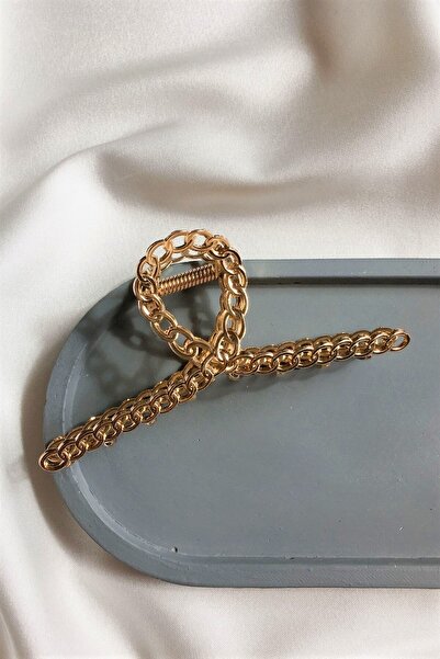 Trend Hediye Sepeti Cataramă cu zăvor cu lanț de lux pentru femei, cataramă metalică placată cu aur, cataramă anti-alunecare de dimensiuni mari