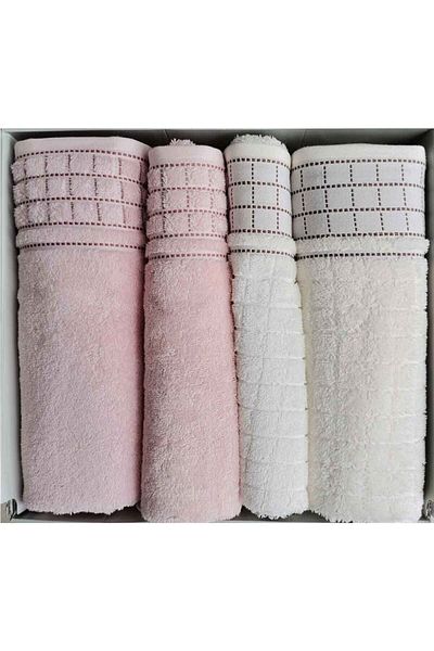Özdilek Graph Best Set Cotton (hammam Set) Pink - Cream