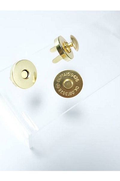 Klinkshop Magnetic Snap Bag Lock and Hammer Application Apparatus - 18,5 Mm 2 Pieces Gold Color Snaps