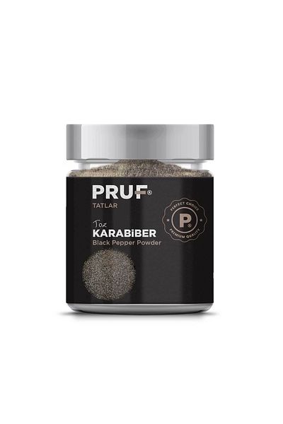 PRUF Black Pepper Powder 165 gr Glass Jar