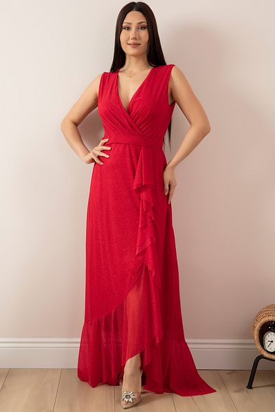 PULLIMM Zero Sleeve Double Breasted Long Dress 13394
