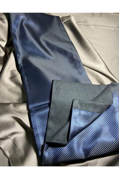 BIES Unisex bleumarin Argyle model satin subțire cașmir texturat ținere caldă moale eșarfe de iarnă - cadou