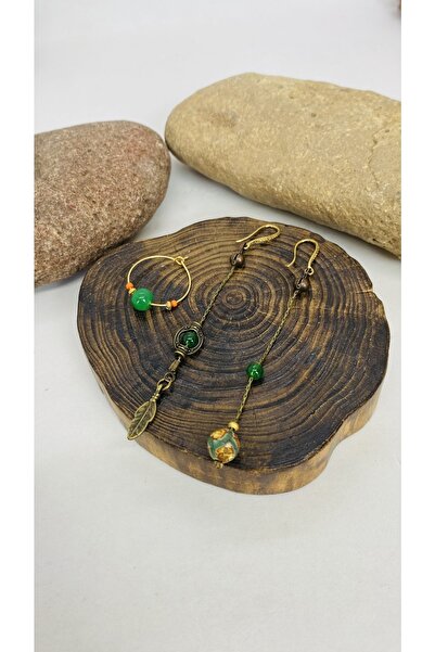 Porsuk Alternatif El Yapımı Etnik Otantik Hippi Bohem 3 Lü Takım Küpe