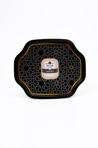 EVLE Ee166-v2 Trellis Patterned Special Shape Tray 28x33 Cm